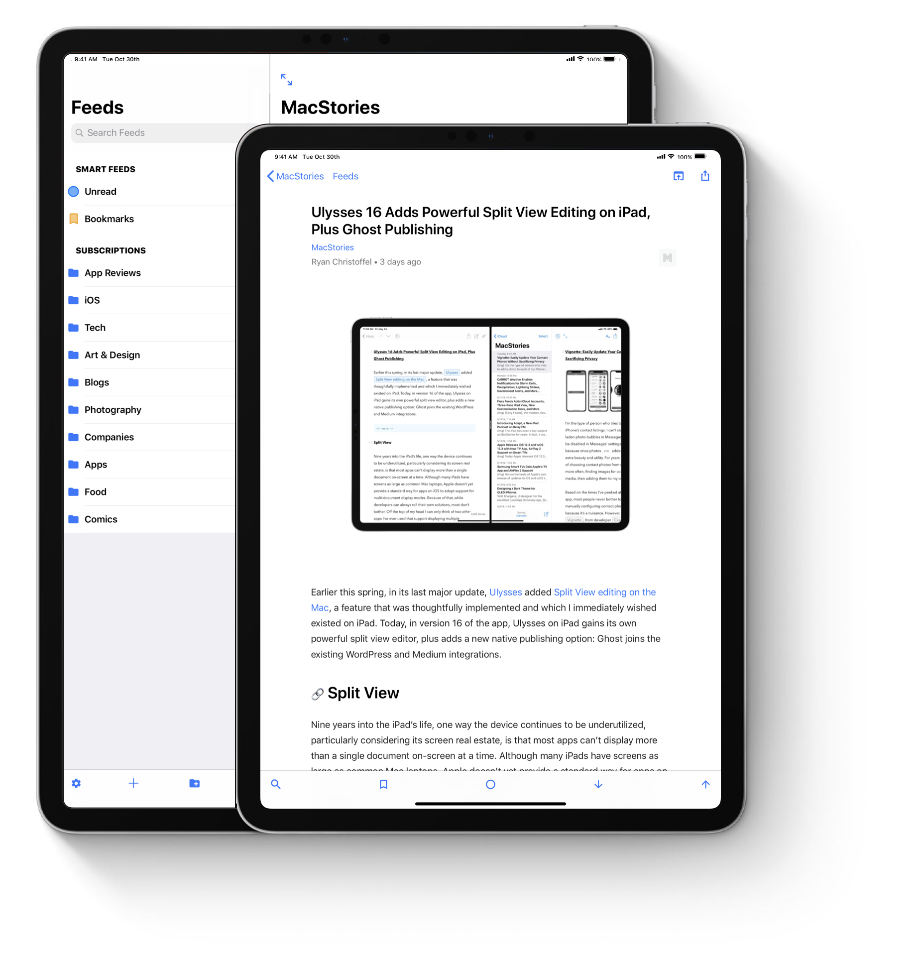 Toolbars on the primary interfaces on the iPad Pro 11 inches and 12.9 inches